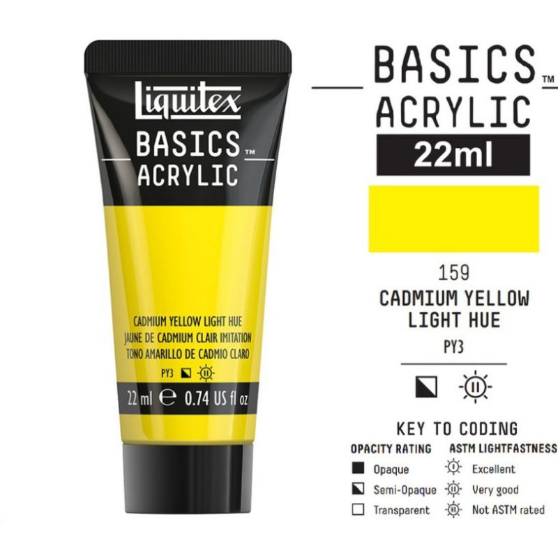 

LIQUITEX BASICS ACRYLIC 22 ML CADMIUM YELLOW LIGHT HUE