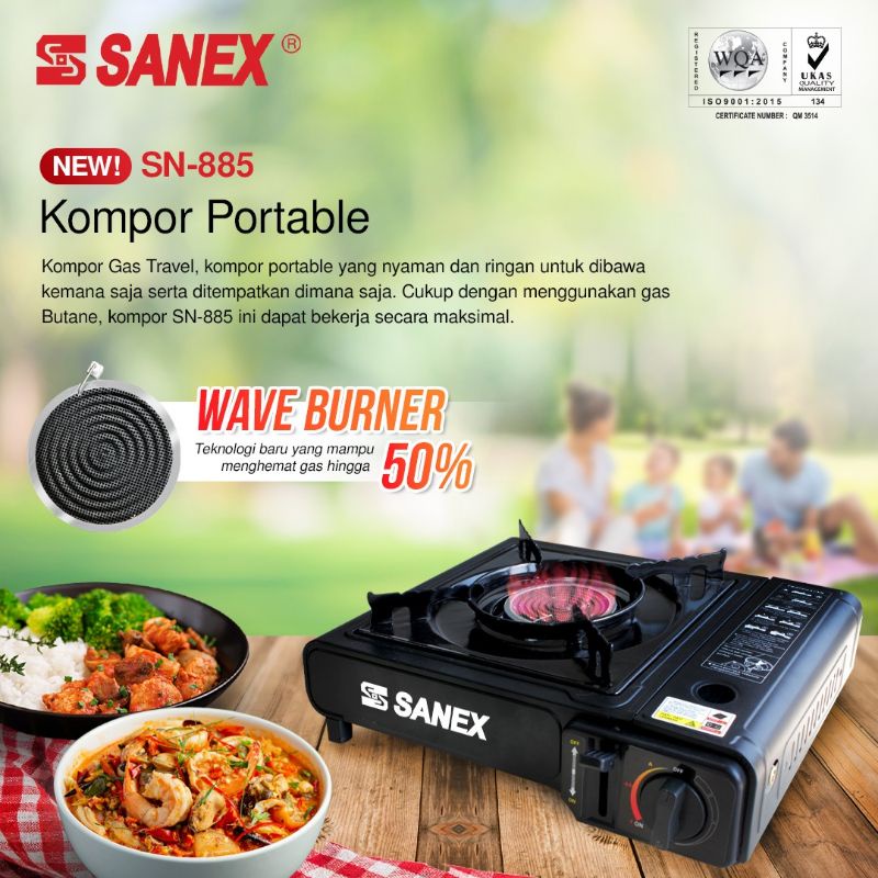 Sanex Kompor Gas Portable 2in1 (Kaleng/LPG) SN 883 / SN 885