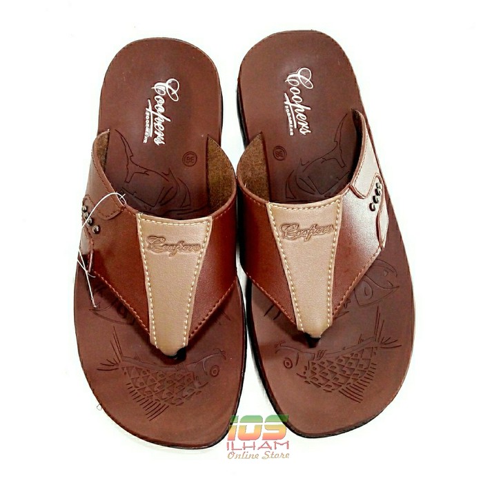 Sandal Pria Coopers F24 Jepit Sol Lentur Size 38-42 Coklat