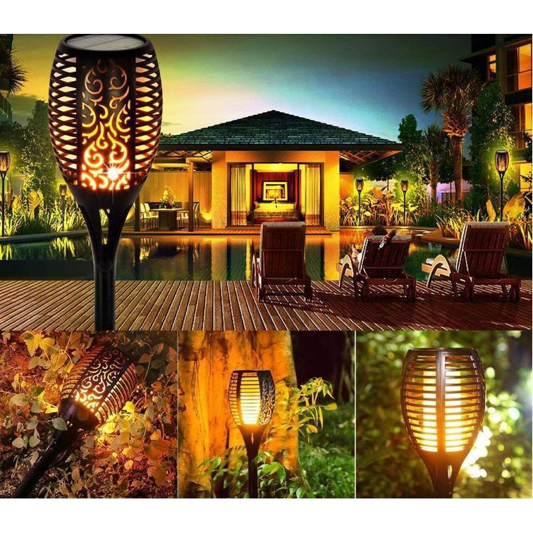 96 LED Lampu Taman Tenaga Surya Lampu Api Obor LED / Lampu Tancap Solar Outdoor