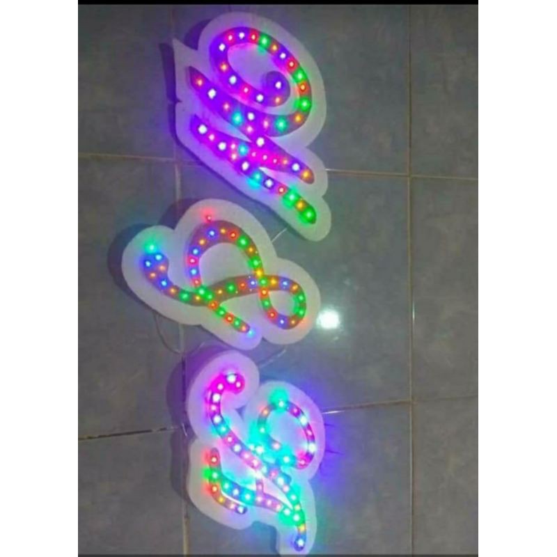 Dekorasi pernikahan inisial huruf nama lampu tumbler Styrofoam/gabus