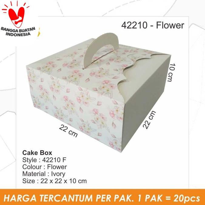 

Silahkan Order] 42210 F | Packaging, Dus Kue, Box Kue, Gift Box - Flower Print