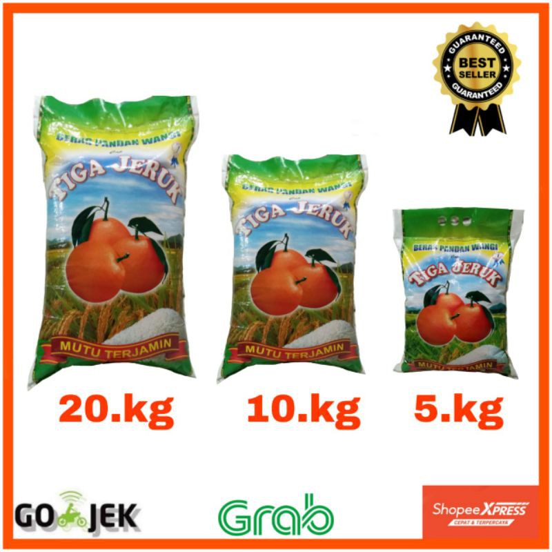 Beras TIGA JERUK 20,10,5 kg