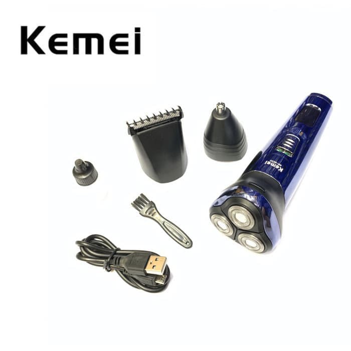 Kemei KM 6539 Clipper Trimmer Shaver dan Alat cukur bulu hidung 3 in 1