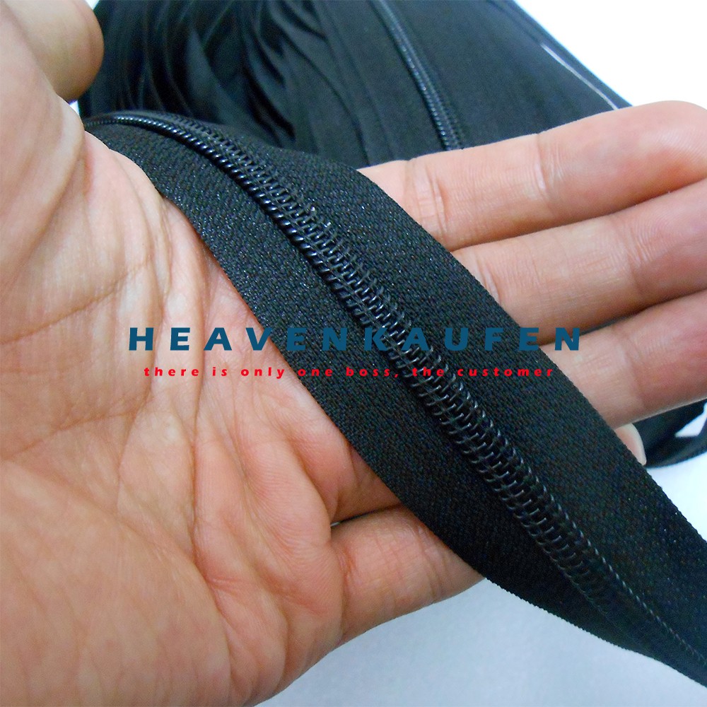 Resleting Zipper No 5 Hitam Murah Meteran