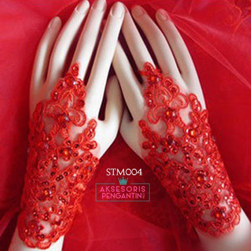 [READY STOK] SARUNG TANGAN WANITA FINGERLESS WEDDING GLOVES AKSESORIS PENGANTIN STM004