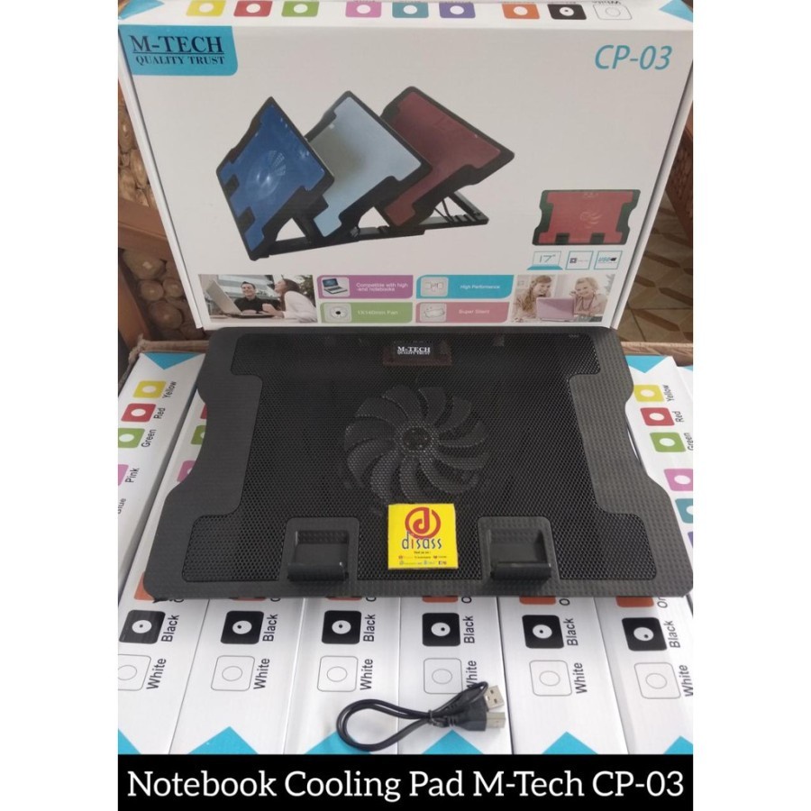 Cooling Pad Ergostand Kipas Pendingin Laptop Big Fan M-Tech CP-03