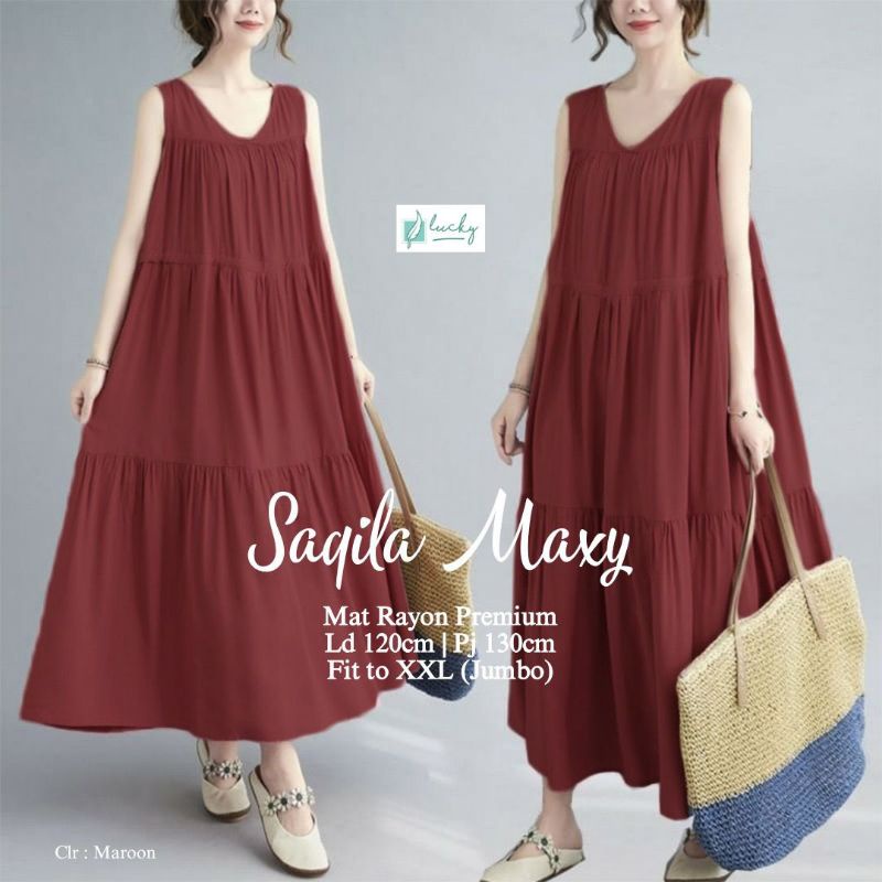 Maxi Dress Wanita Kuntung Saqila Series