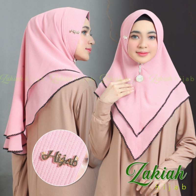 Khimar Zakiah Elsa Lancip Picot