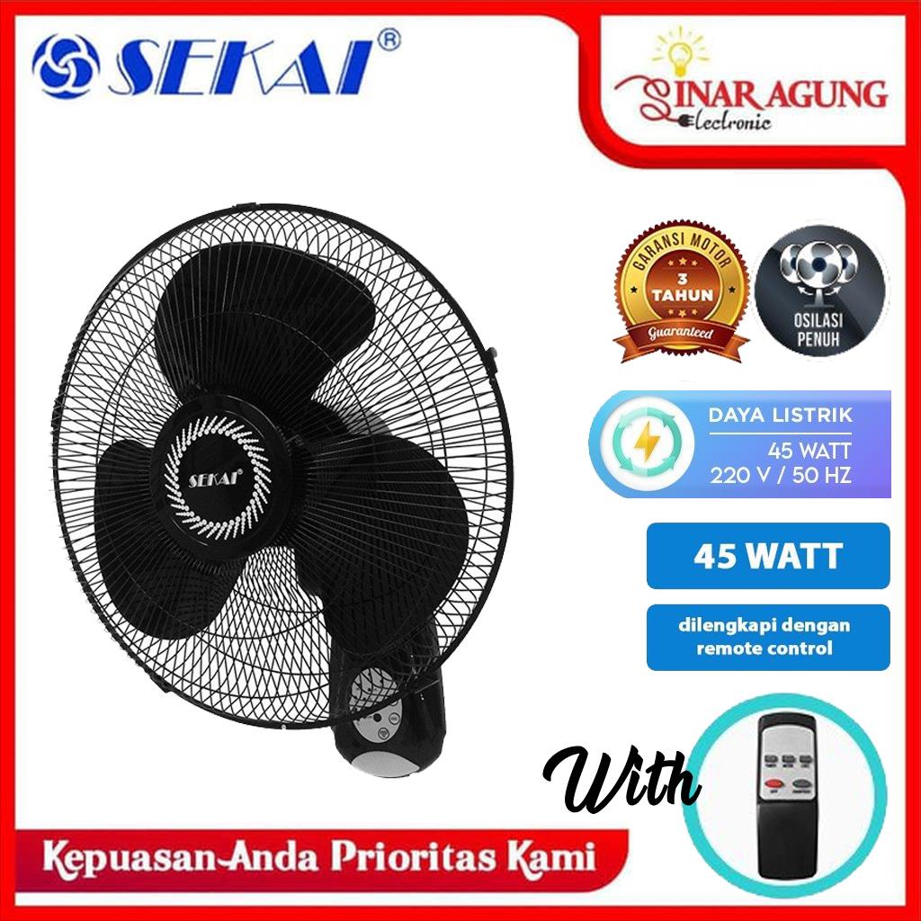 KIPAS ANGIN REMOTE WALL FAN / DINDING SEKAI WFN1628RC / WFN-1628 RC / WFN-1628 RC [16 INCH] 100% ORI