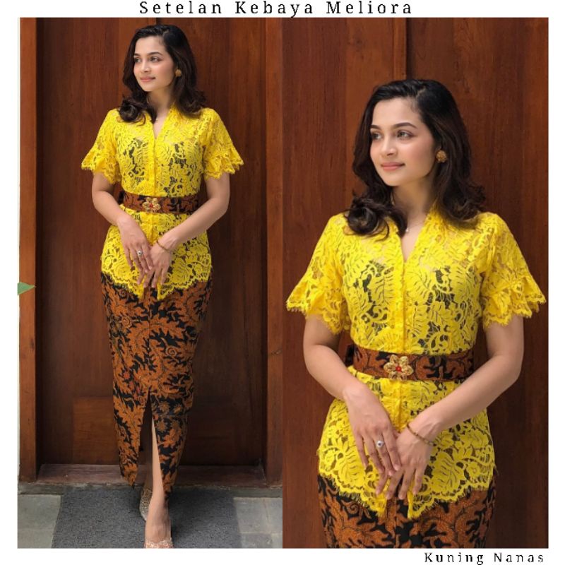 Setelan Kebaya Lengan Pendek Kerut Kartini Meliora