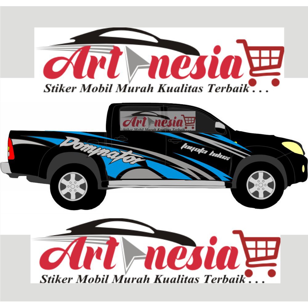 Stiker Mobil Hilux Hitam Sport TERLARIS Shopee Indonesia