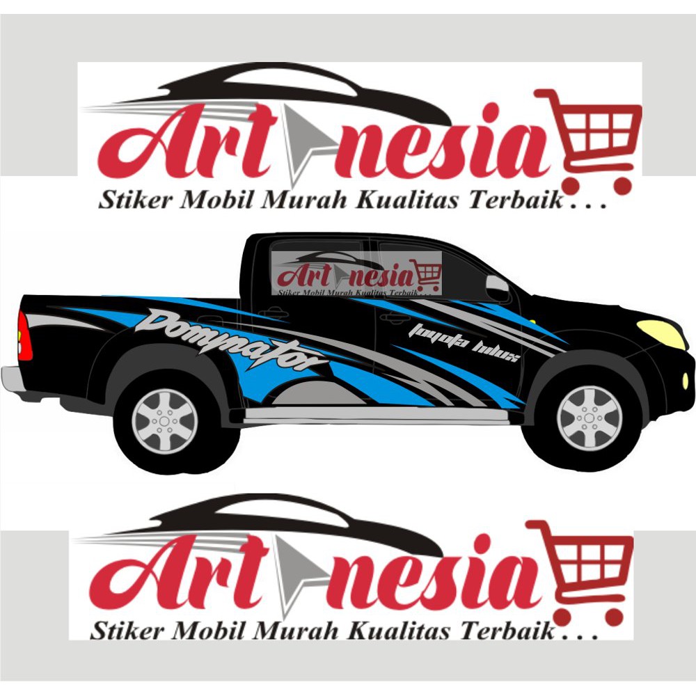 Stiker Mobil Hilux Hitam Sport Terlaris Shopee Indonesia