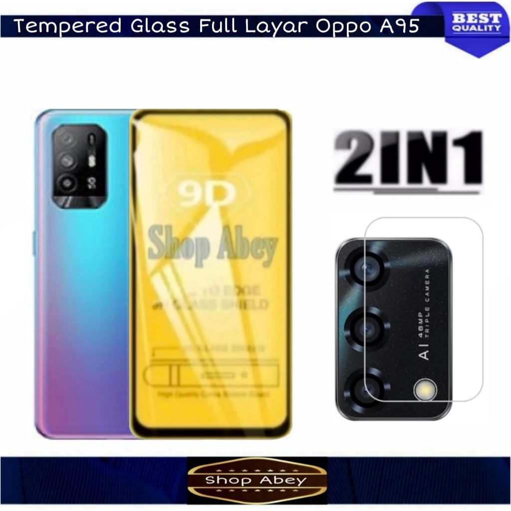 TEMPERED GLASS LAYA FULL OPPO A95 2021 FREE ANTI GORES CAMERA OPPO A95 2021 - NEW