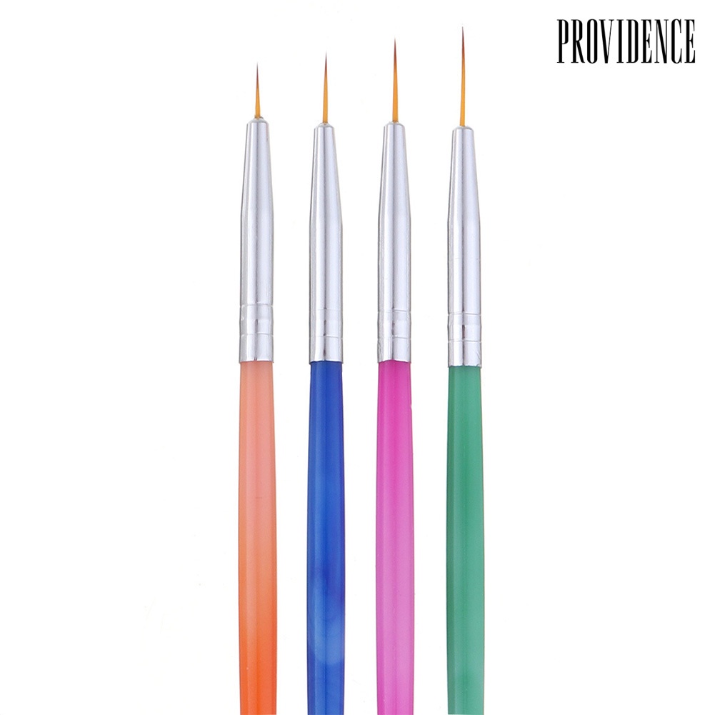 Providence 4pcs / Set Pen Brush Lukis Garis Warna Campur Untuk Nail Art