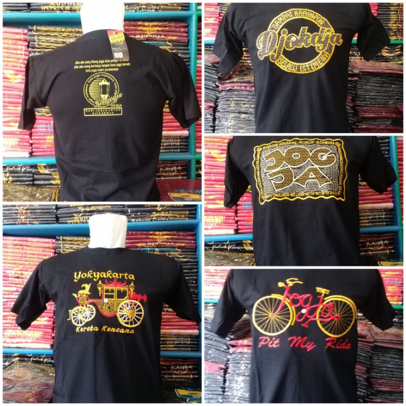 KAOS BORDIR KAOS OBLONG Kota JOGJA T-Shirt KAOS JOGJA BORDIR KAOS JOGJA PALING TERLARIS KAOS KATUN