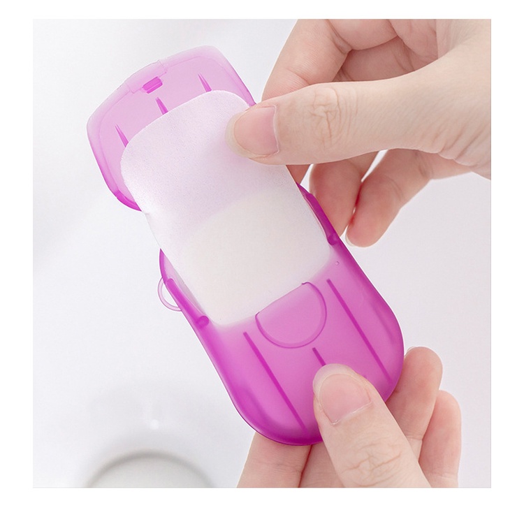 KAISSO - [ ISI 20 LEMBAR ] SABUN KERTAS CUCI TANGAN MINI DISPOSABLE HAND WASHING TRAVELLING SIZE