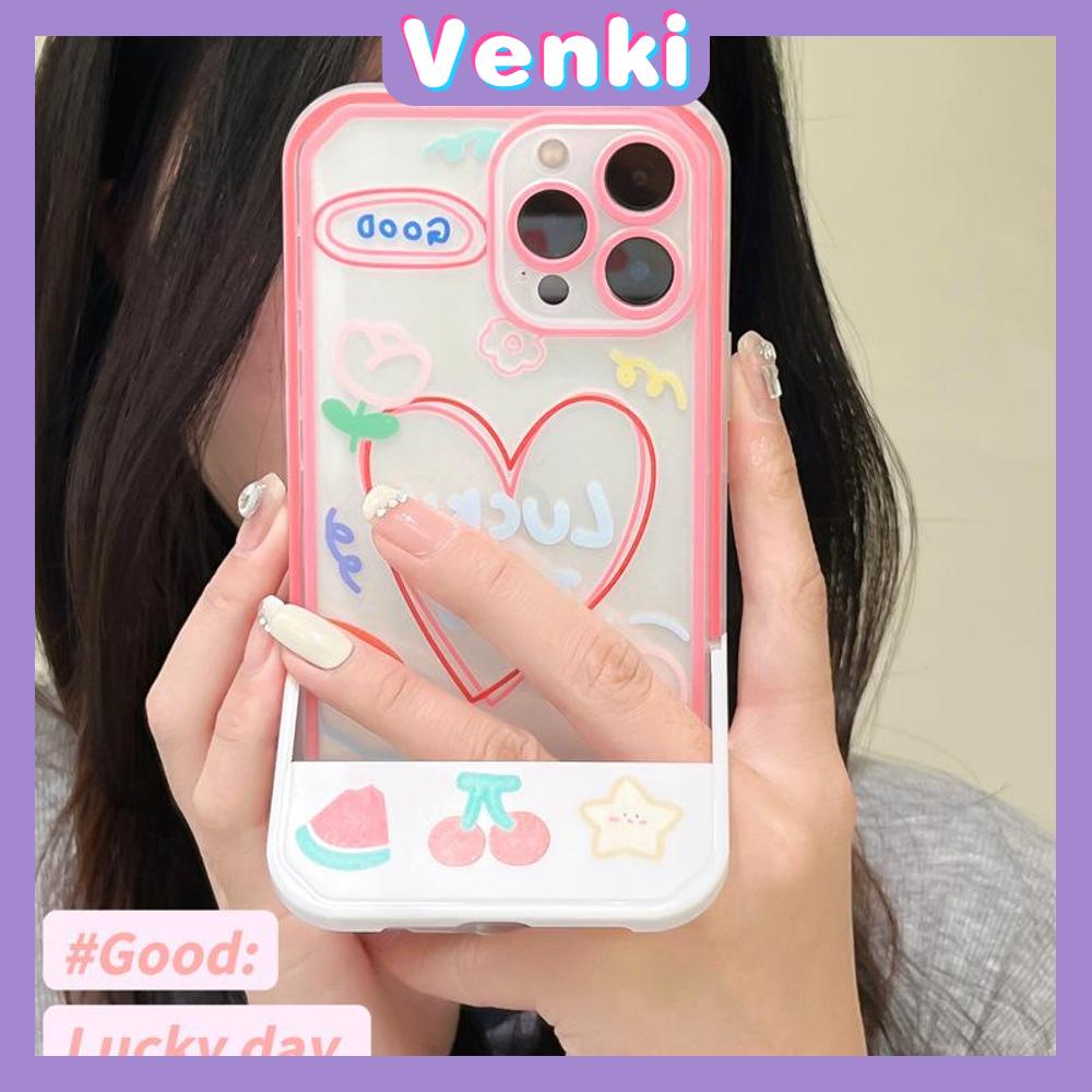 iPhone Case Acrylic Invisible Folding Stand Silicone Soft Case Airbag Shockproof Camera Cover Heart Cute Compatible For iPhone 11 Pro Max 13 Pro Max 12 Pro Max 7Plus xr XS Max