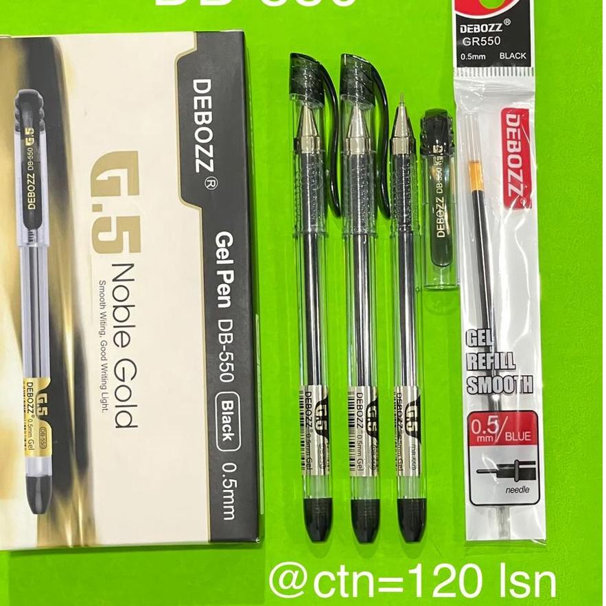 

♥IMPORT♥ 1 Lusin/ 12 Pcs/ Bolpen Pulpen/ Pena Gel Debozz DB-530 550/ 1 Box Isi 24 Refill/ Isi Ulang GR 530 GR530 0.7 new