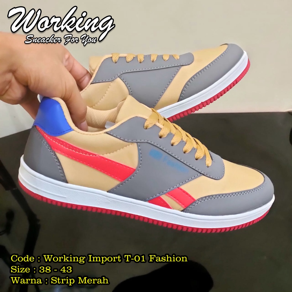 Sepatu Pria Working T-01 // Sepatu Kets // Sepatu Fashion