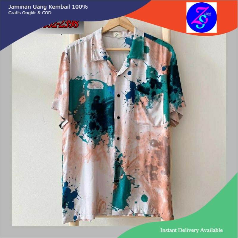 VENGOZ Kemeja Printing Pria Slimfit - Tatum Casual Shirt