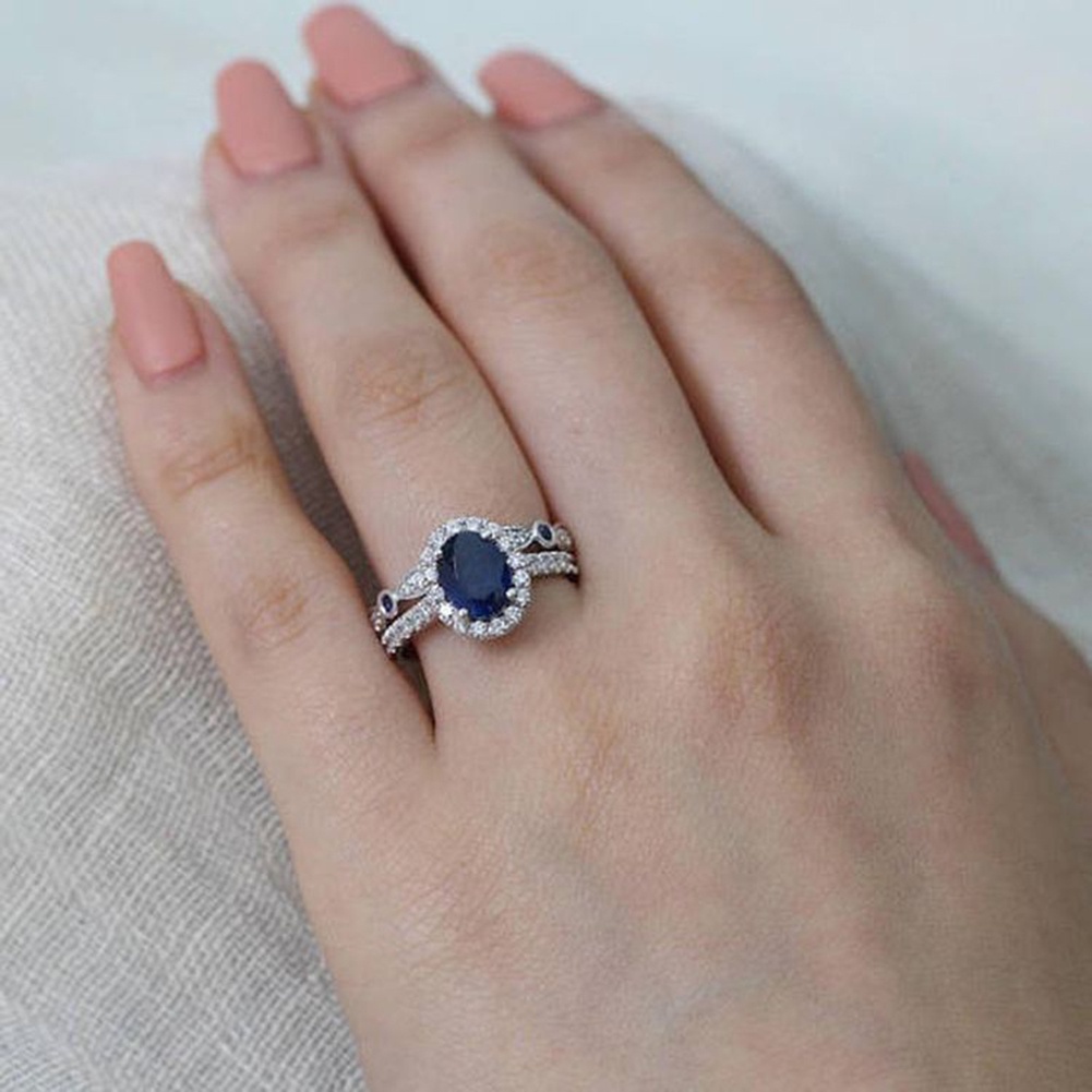 Hu Hu Hu Hu Hu Alat Bantu Pasang Kacamata♡ Cincin Lapis Silver Dengan Batu Sapphire Imitasi Untuk Wanita