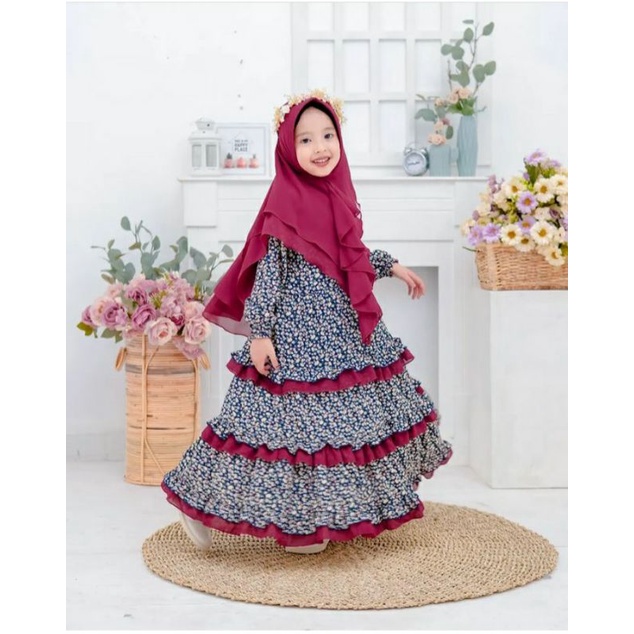 Nazla Vichi muslimah Gamis nazla Ori vichi Gamis anak syari Gamis anak cantik Gamis anak murah Origi