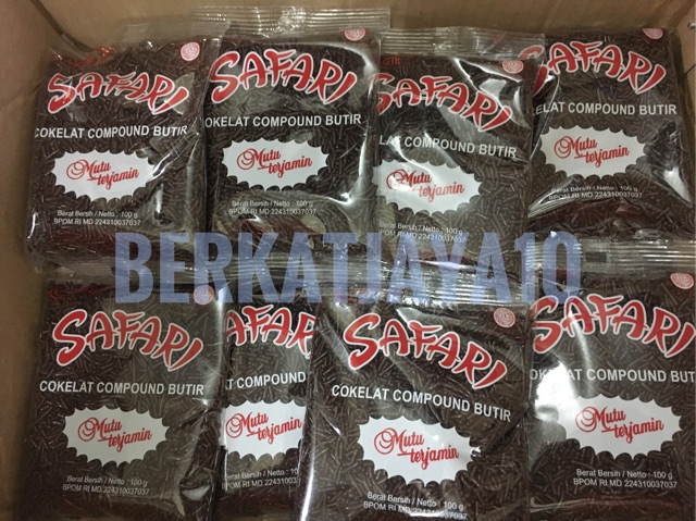 MURAH Meses Coklat SAFARI dari LAGIE 100 Gram Halal Cokelat Butir