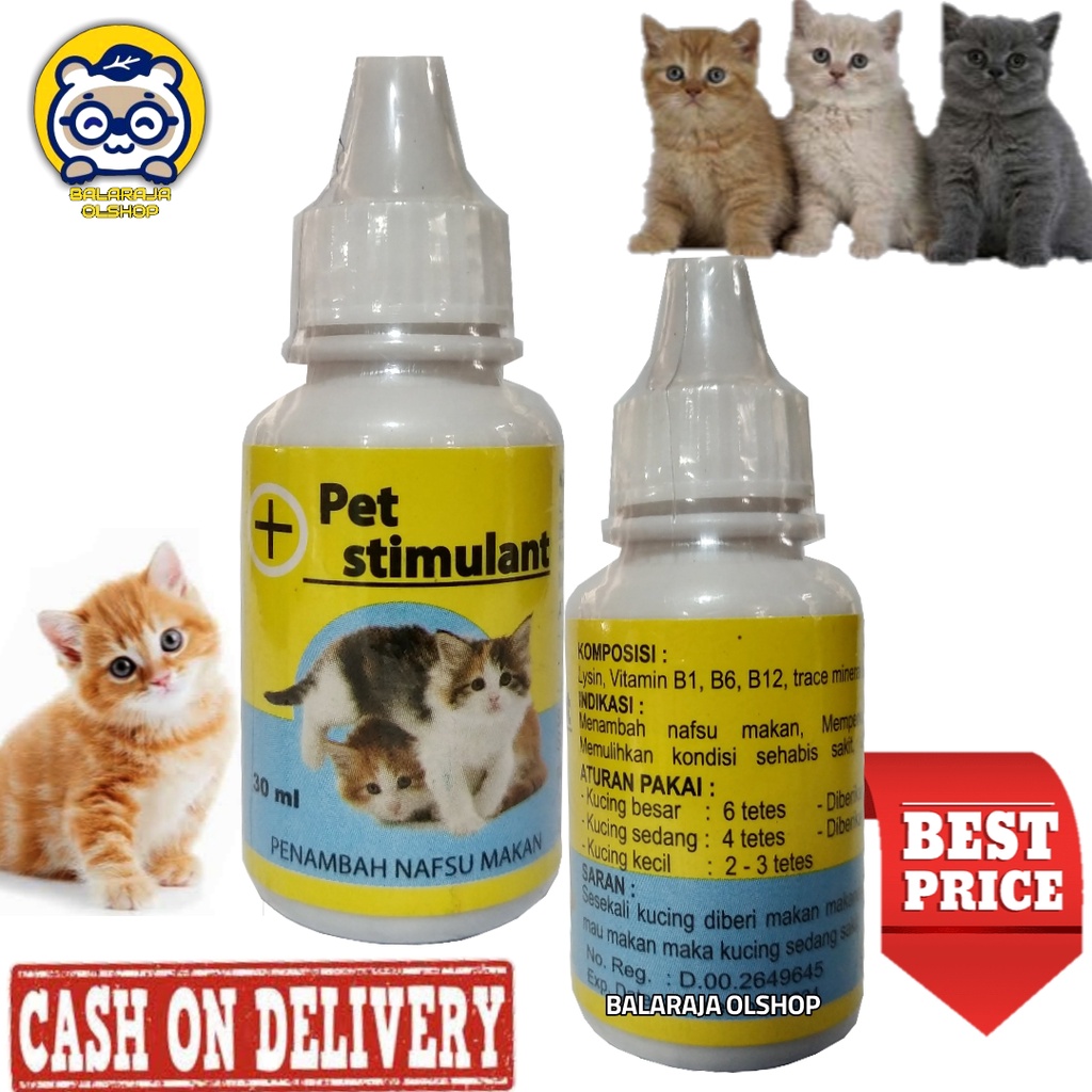 VITAMIN KUCING PENAMBAH NAFSU MAKAN KITTEN LEMAS KURUS PET STIMULANT