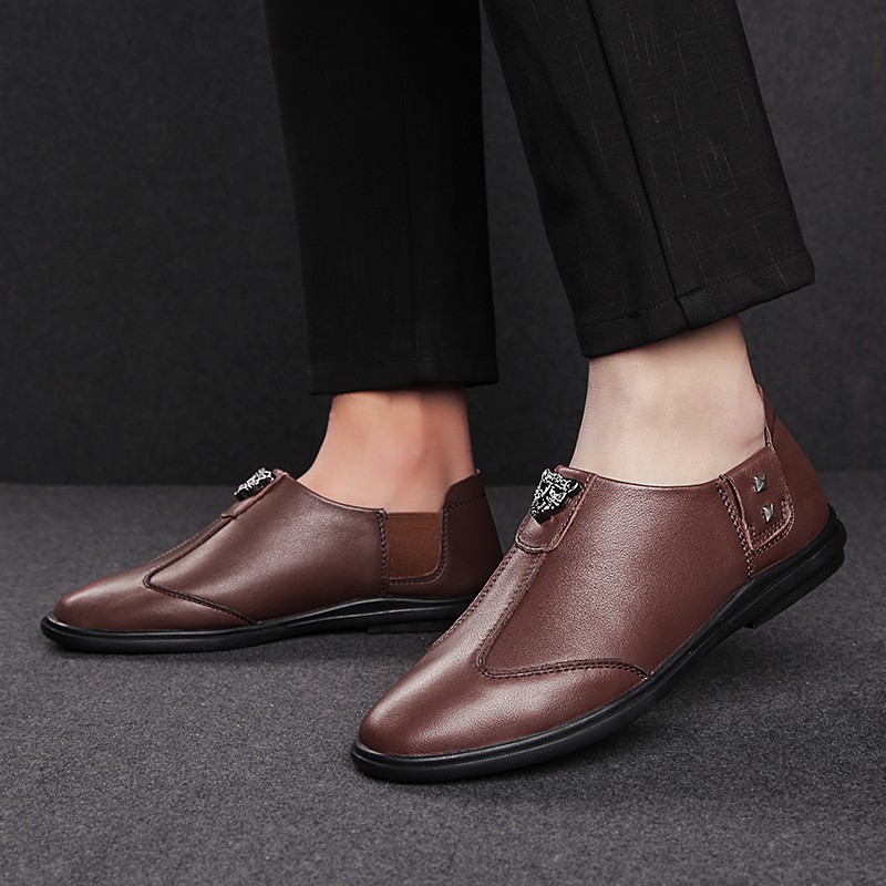 Toread Sepatu Slip On Casual Sepatu Pantofel Pria Kulit Sintetis MC402