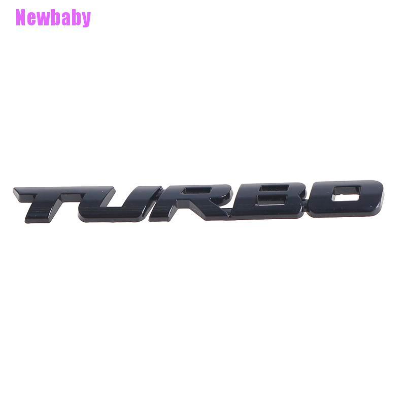 (Newbaby) Stiker Emblem Turbo 3D Bahan Metal Untuk Mobil / Motor