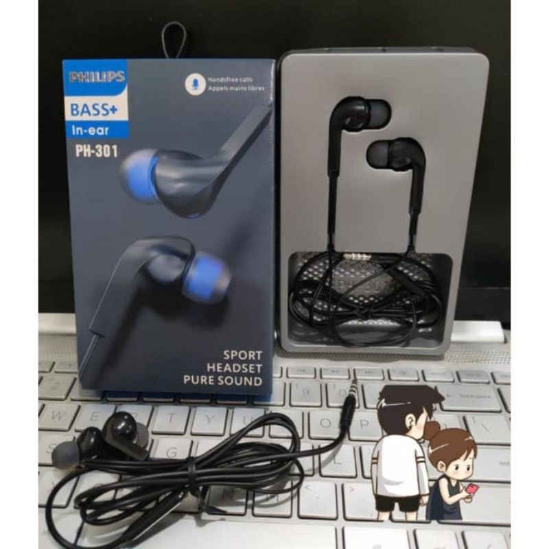 HF HEADSET PHILIPS PH-301 PREMIUM PACKING IMPORT