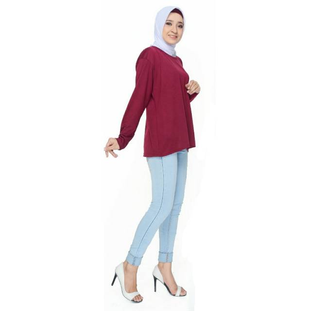 Kaos oblong spandek/ kaos oblong wanita/kaos cewek/kaos wanita tangan panjang/kaos spandek/kaos