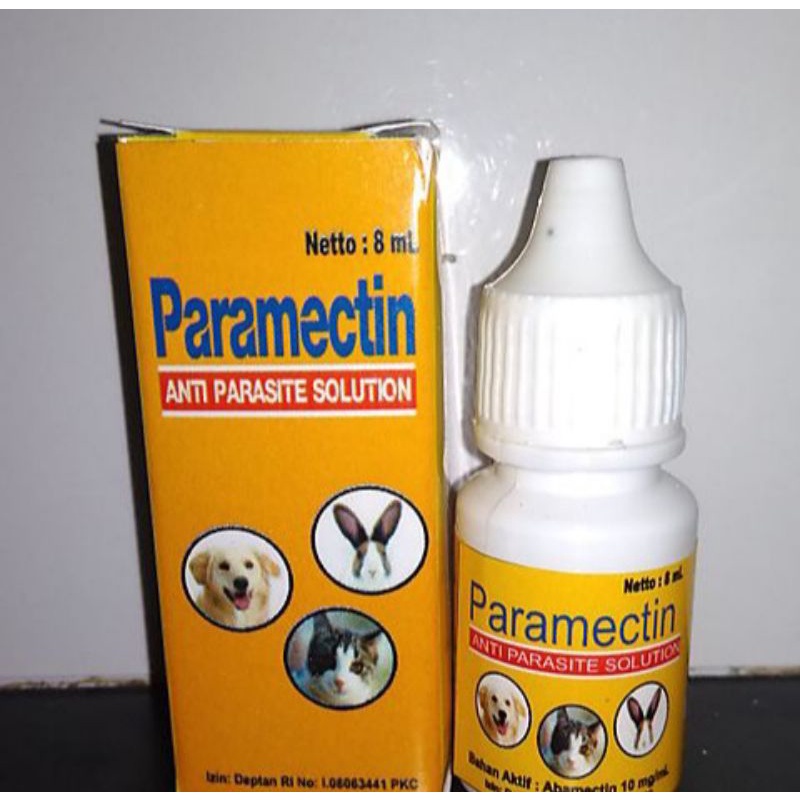 PARAMECTIN OBAT TETES KUTU 8ML KUCING ANJING KELINCI