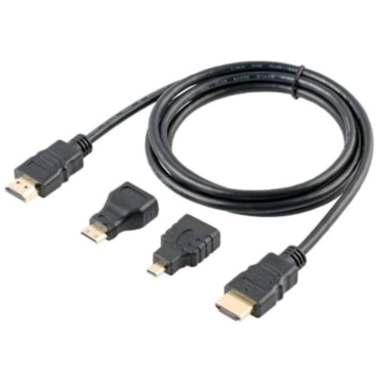 KABEL HDMI 3 IN 1 / KABEL HDMI 3IN1 (HDMI + MINI HDMI + MICRO HDMI)