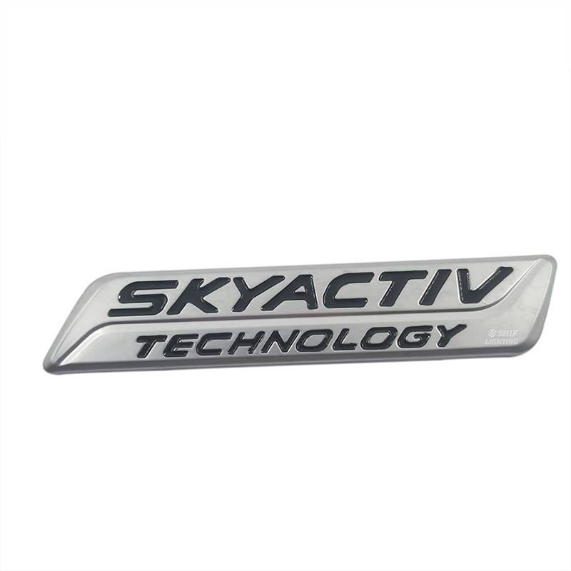 1 x ABS SKYACTIV TECHNOLOGY Logo Car Auto Decorative Emblem Badge Sticker Decal Replacement for MAZDA