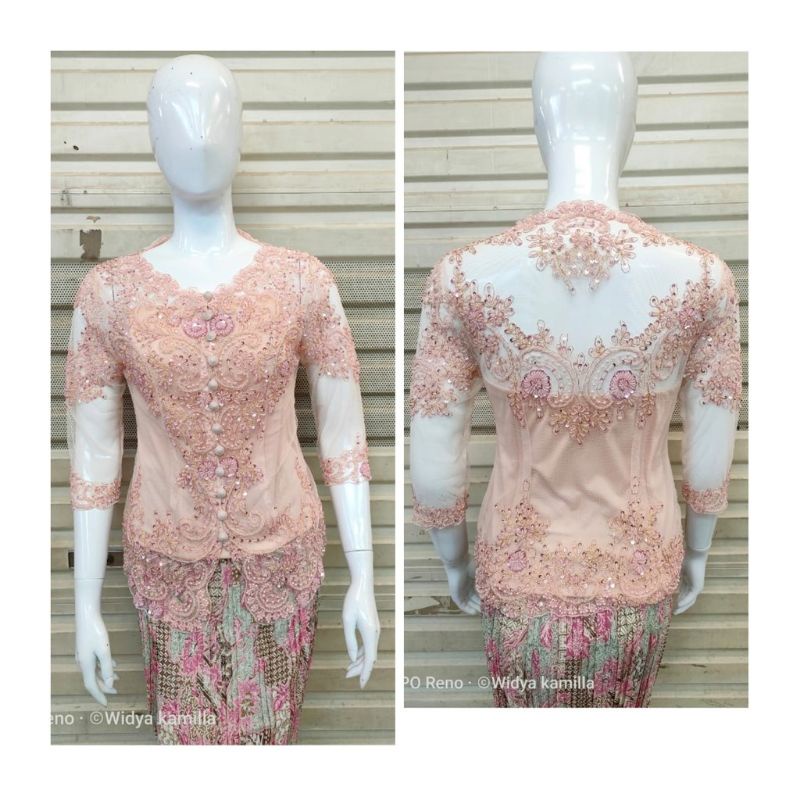 Realpict Atasan kebaya payet full payet//kebaya payet lengan7/8//kebaya payet rosegold