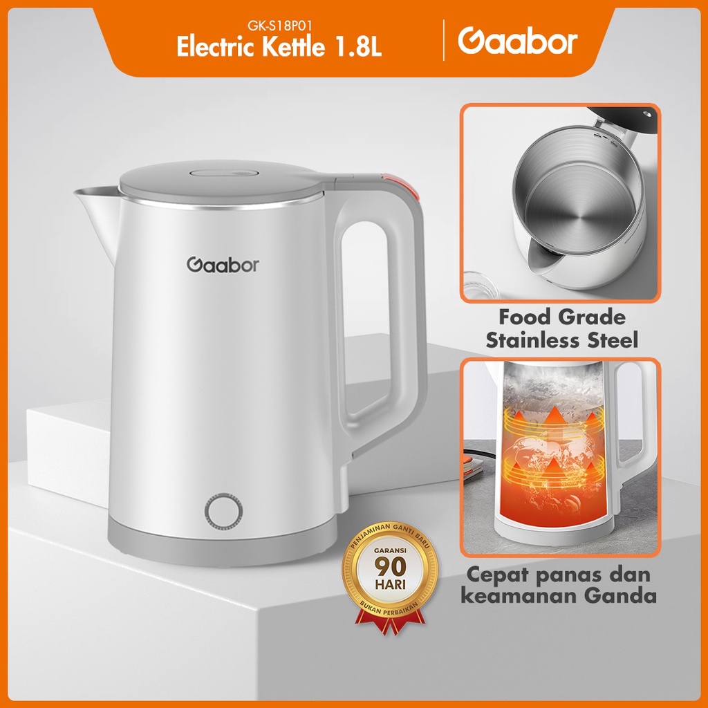 Jual Gaabor Electric Kettle 1.8L Kettle Listrik Pemanas Air/Teko ...