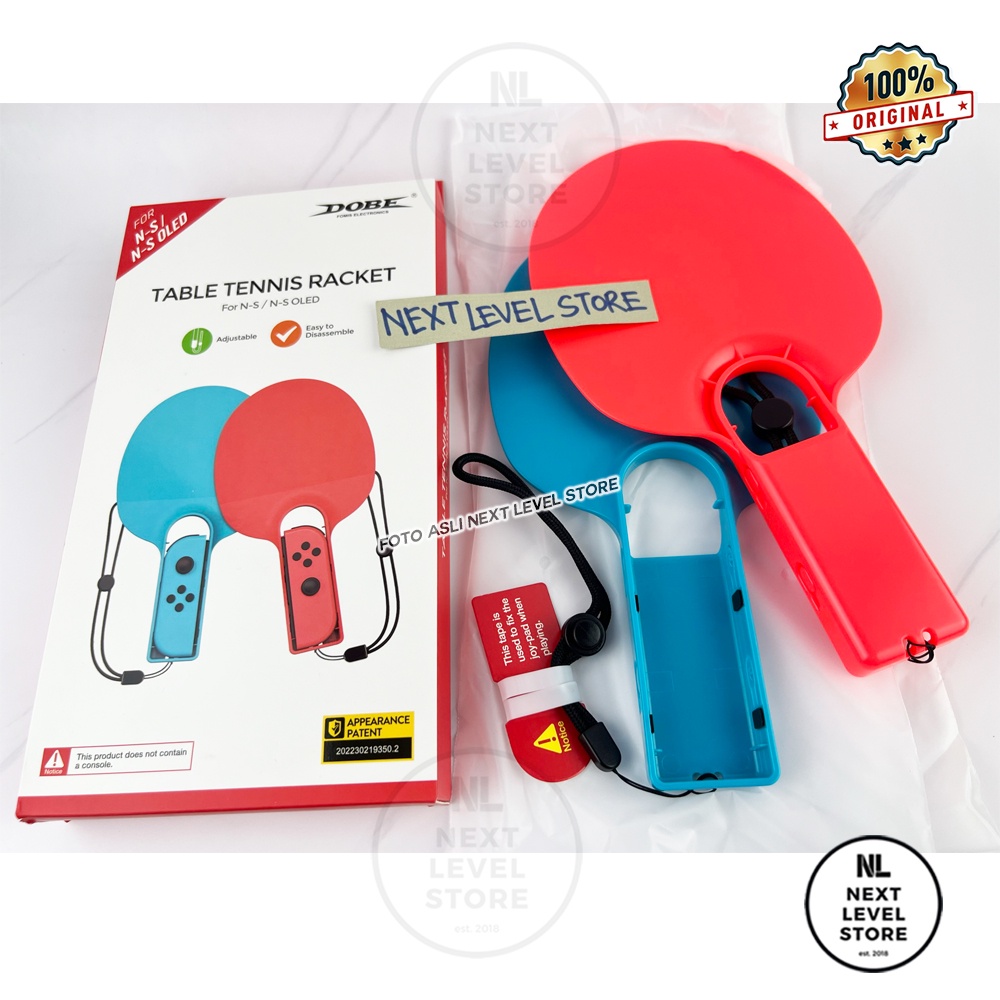 DOBE Table Tennis Racket Nintendo Switch - 1 Pair/Pasang - Original