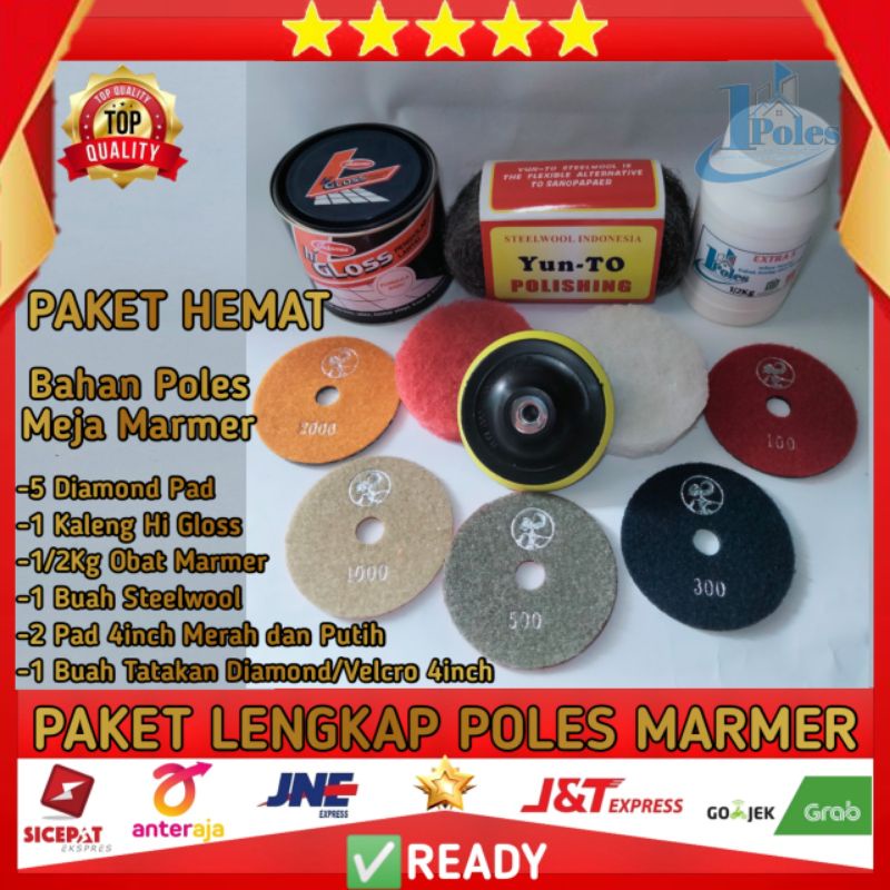 Paket Lengkap Poles Meja Marmer