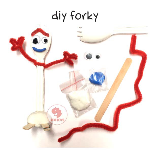 Zoetoys DIY Forky Toy Story 4 | Make Your Own Forky Craft Kit | Mainan Motorik | Mainan Edukasi Anak | Cari Bingkisan Hampers