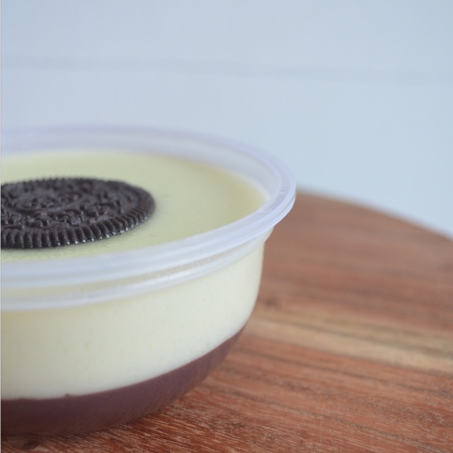 

Dark-Choco Matcha Oreo Pudding