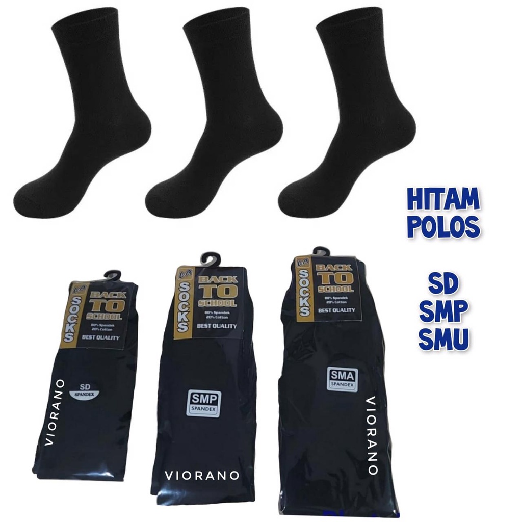 Termurah Kaos Kaki Sekolah Back To School SD SMP SMA Hitam Putih  Kaos kaki Putih Polos Kaus Kaki Hitam Polos Kaki Panjang Sebetis Unisex Kaos Kaki SMU