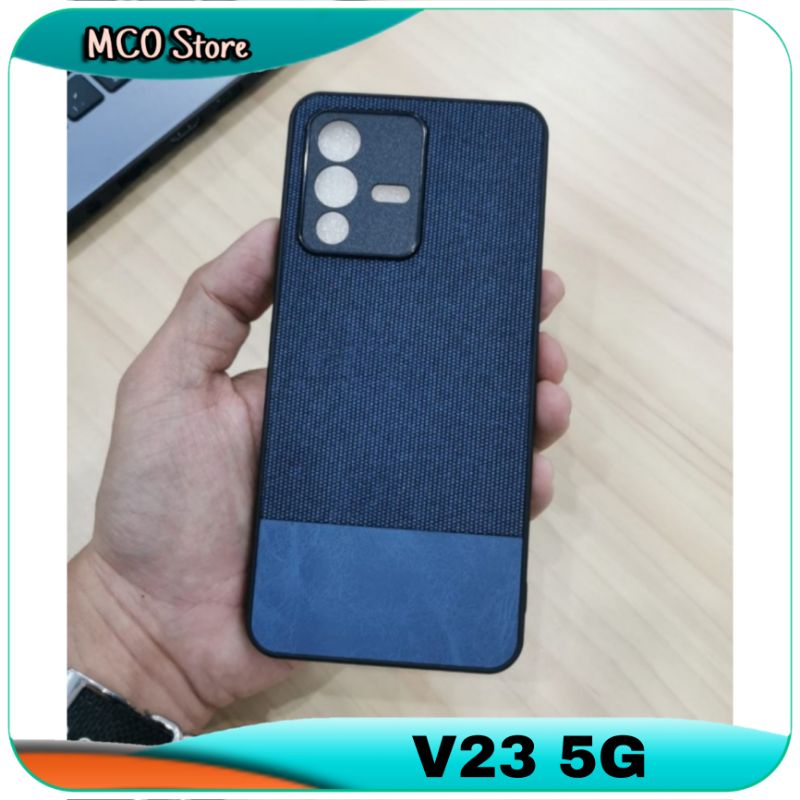 Casing Vivo V23 5G V 23 5G Double Color Fabric Case Soft Cover