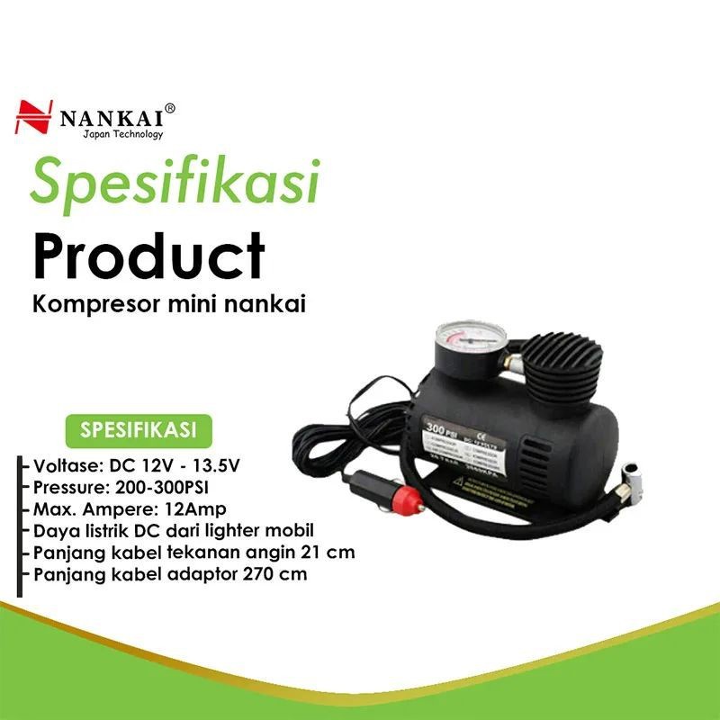 free selang pompa MINI AIR COMPRESOR  POMPA ANGIN BAN KOMPRESOR MINI