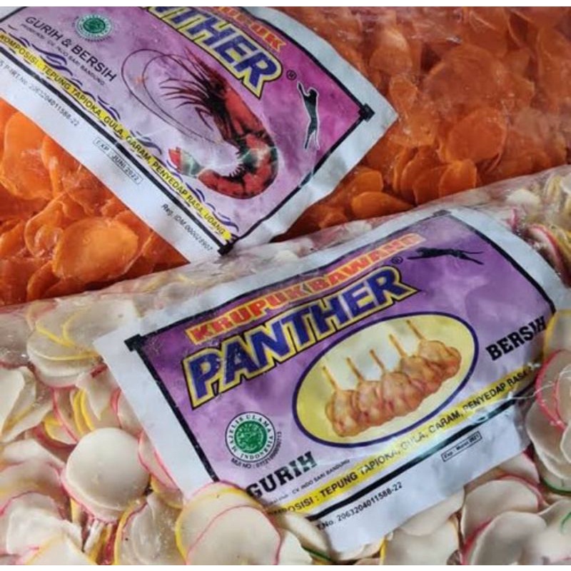 

Krupuk panther rasa udang - bawang, 1 bal isi 3kg