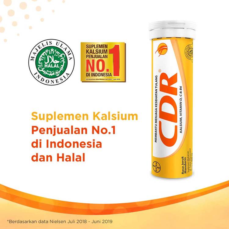 CDR Rasa Jeruk isi 15 Tablet - Calcium D Redoxon Original