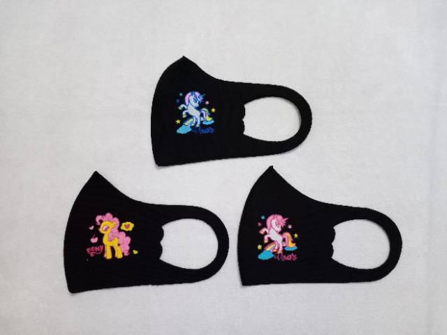 MASKER ANAK KAIN SCUBA MOTIF LITTLE PONY BAHAN PREMIUM KUALITAS BAGUS