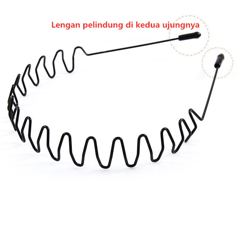 Aksesoris Rambut Pria/Wanita Olahraga Cuci Kembali Styling Ikat Rambut Gelombang Besar/Ikat Kepala-5