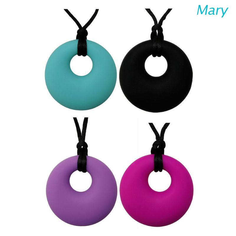 Mary 2pcs / Set Kalung Liontin Silikon Untuk Anak Laki-Laki / Perempuan / Dewasa / Penderita Autis / ADHD